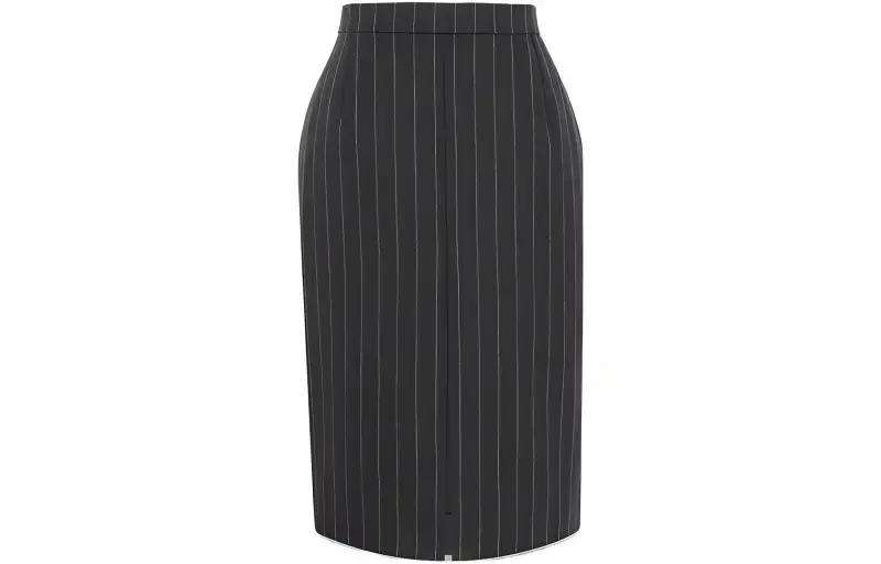 SAINT LAURENT Striped Pencil Skirt