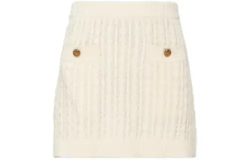 PRADA SS23 Casual Short Skirts Women's Ivory White