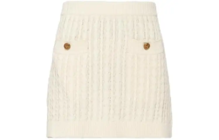 PRADA SS23 Casual Short Skirts Women's Ivory White