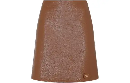 PRADA A line Leather Skirt