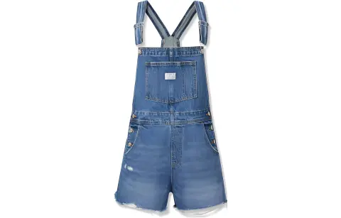 Levi's Denim Shorts Women's Blue Moderate Straight Fit Pants