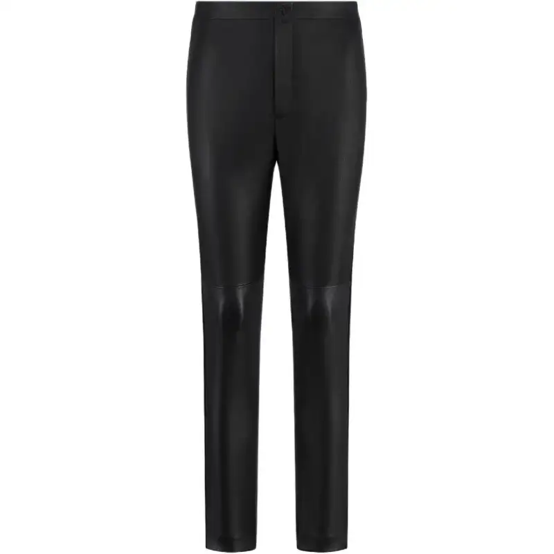 DIOR 30 Montaigne SS24 Leather Pants Women's Black