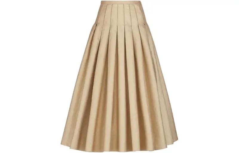 DIOR SS24 Casual Long Skirt Women's Gold