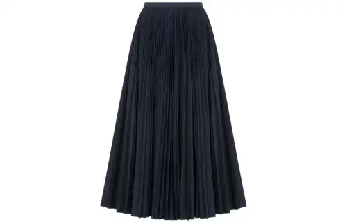 DIOR FW23 Casual Long Skirt Women's Dark Blue