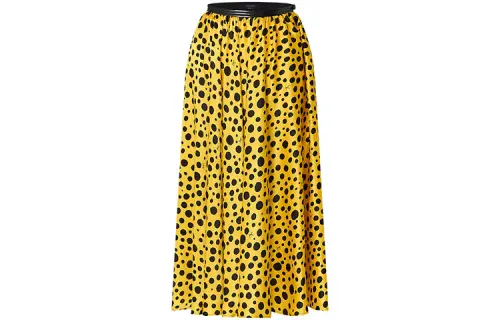 LOUIS VUITTON X Yayoi Kusama Infinity Dots Midi Skirt Ocre/Yellow
