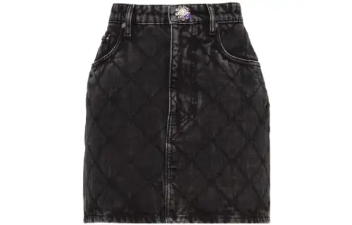 MIU MIU Denim Short Skirts Women's Black Moderate Short