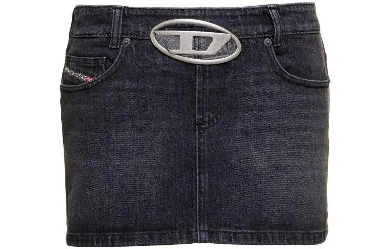DIESEL De Ron S2 Cut Out Denim Skirt