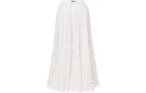 LOUIS VUITTON Casual Long Skirt Women's White