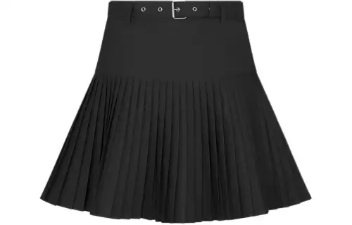 Christian DIOR Belted Pleated Mini Skirt