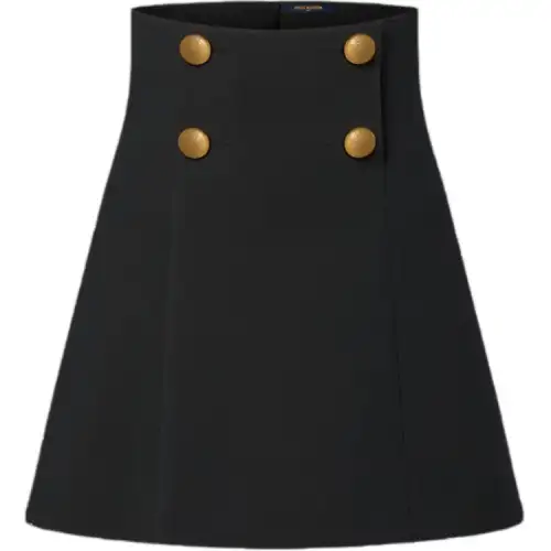 LOUIS VUITTON Hammered Button Skirt