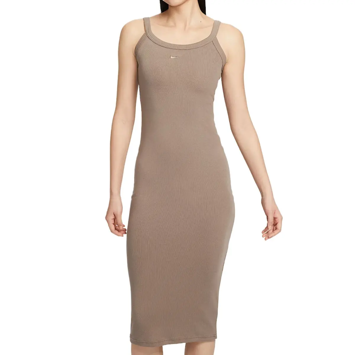 Nike SwooshSportswear Chill Knit Golji Sleeveless Dress Women's Umber