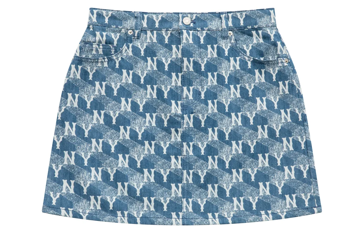 MLB New York Yankees Casual Short Skirts Women's Sky Blue