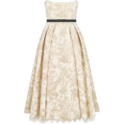 DIOR Sleeveless Dress Women's Gold