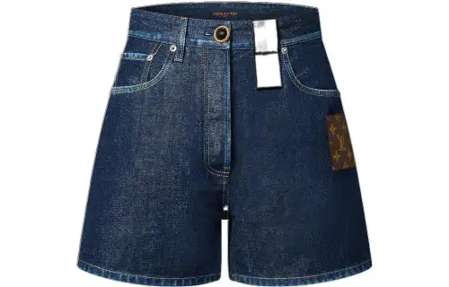 LOUIS VUITTON SS22 Denim Shorts Women's Blue