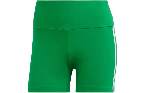 Adidas Originals 3 Stripes 1/4 Cotton Leggings Sports Shorts Women's Green
