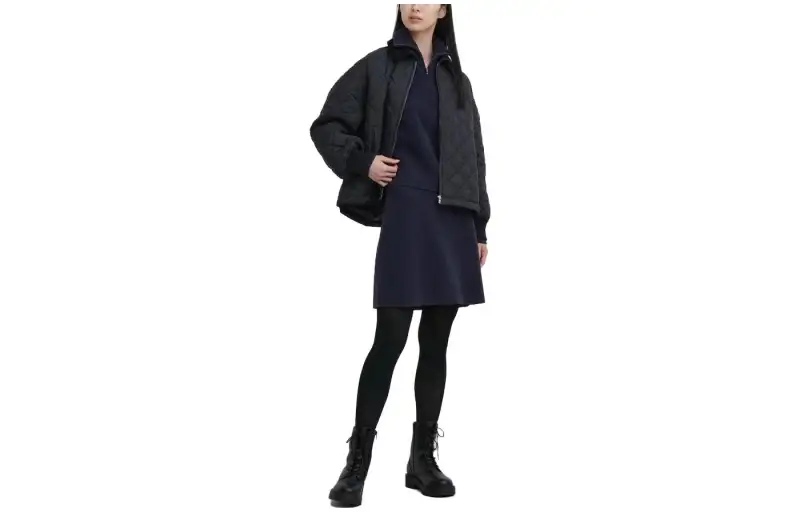 UNIQLO X Clare Waight Keller Casual Short Skirts Women's Navy Blue Moderate Short A Line Skirt