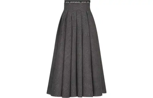 DIOR Quarterly New Products Casual Long Skirts Women's Gray Moderate Mid Length