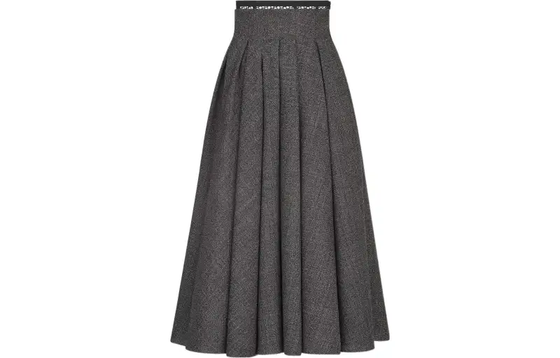 DIOR Quarterly New Products Casual Long Skirts Women's Gray Moderate Mid Length