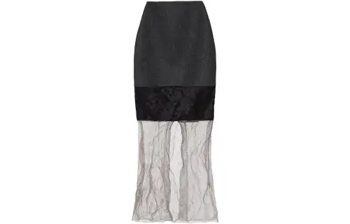Prada panelled midi skirt