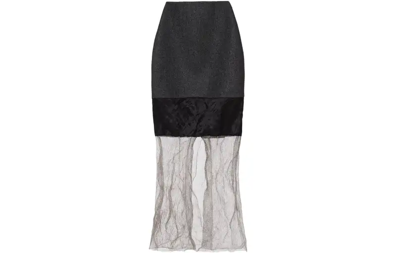 Prada panelled midi skirt