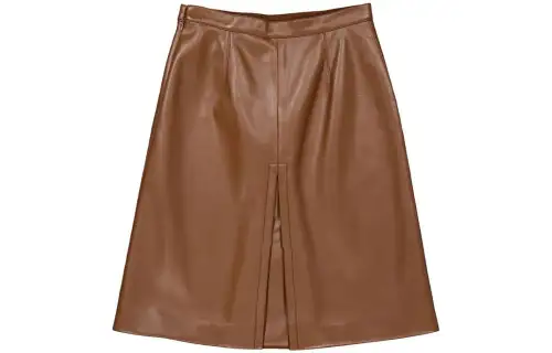 Burberry Leather Short Skirts Women's Brown Moderate Short Other