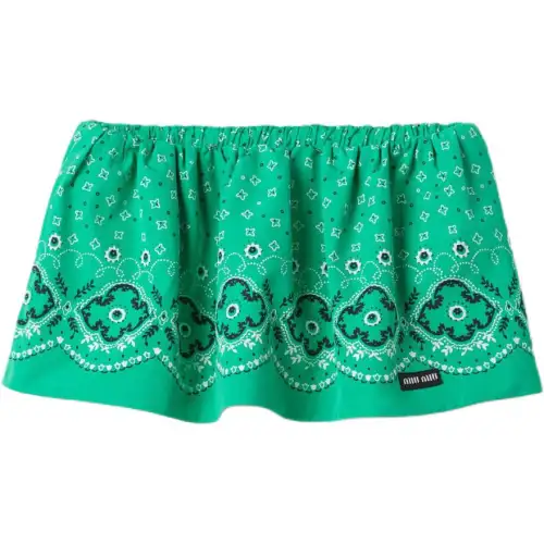 MIU MIU Casual Short Skirts Women's Mint Green