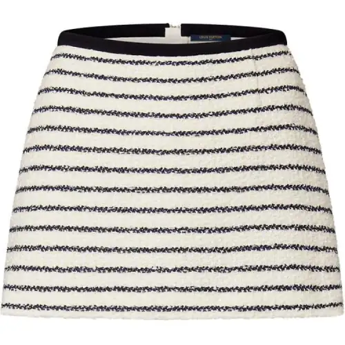 LOUIS VUITTON Striped Tweed Mini Skirt