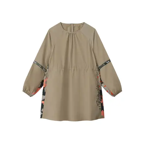 FILA 3.1 Phillip Lim Collaboration Collection Long Sleeved Dress Women's Algae Brown LK