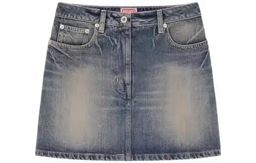KENZO Japanese Denim Mini Skirt