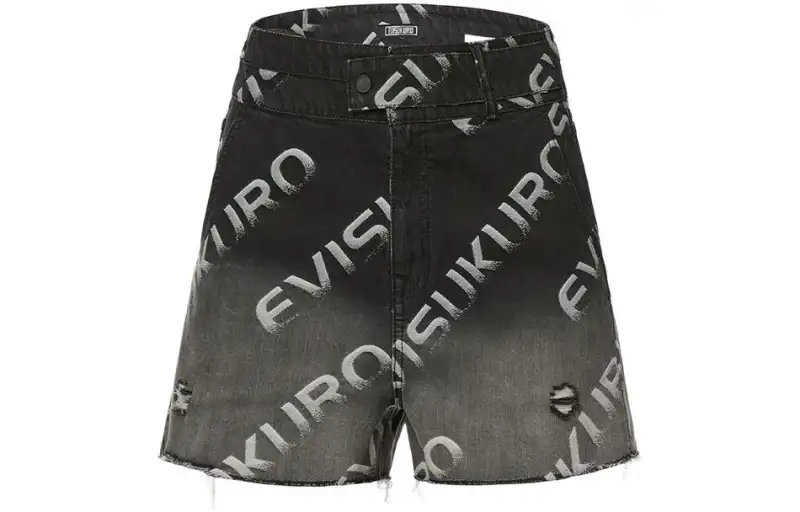 EVISU Denim Shorts Women's Black Moderate Other