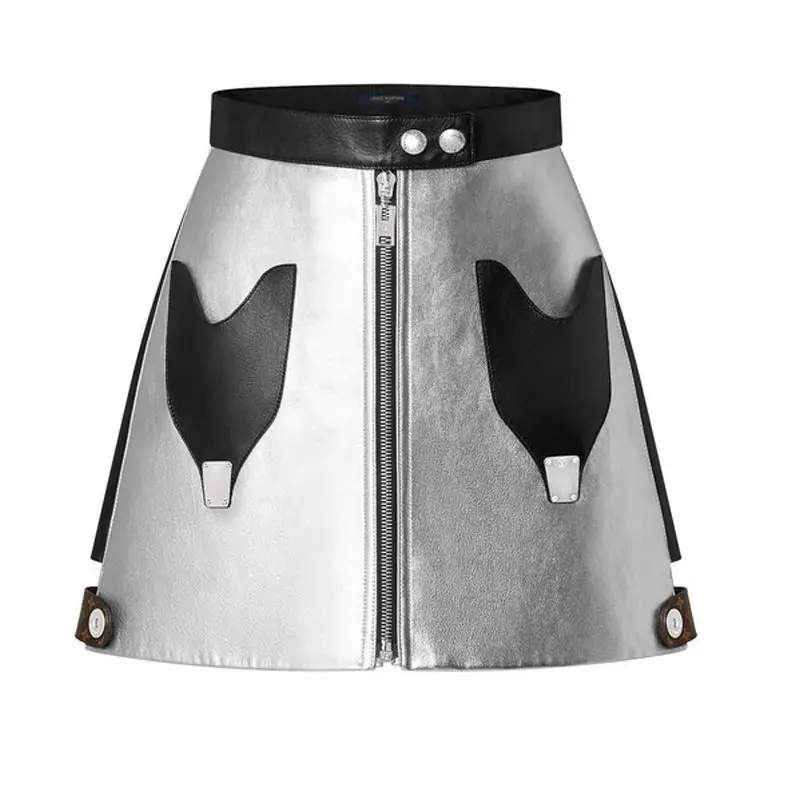 LOUIS VUITTON Casual Long Skirt Women's Silver