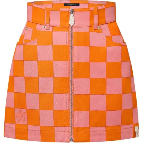 LOUIS VUITTON Bouquet Damier Mini Skirt