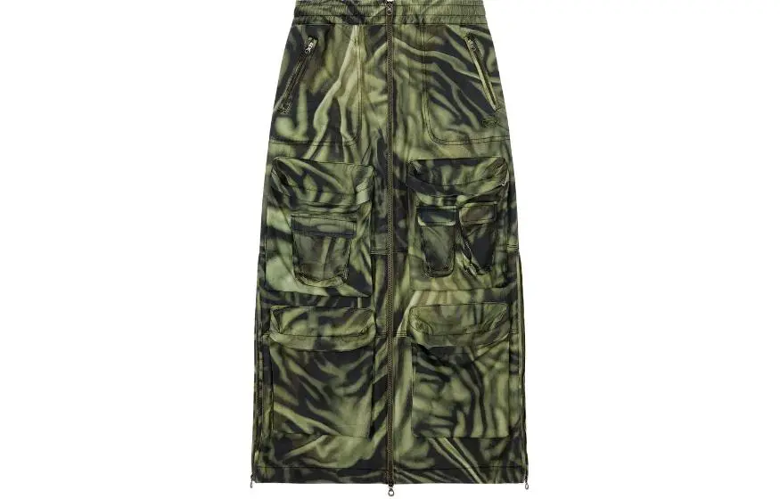 DIESEL O-Mirtow Zebra-print Midi Skirt