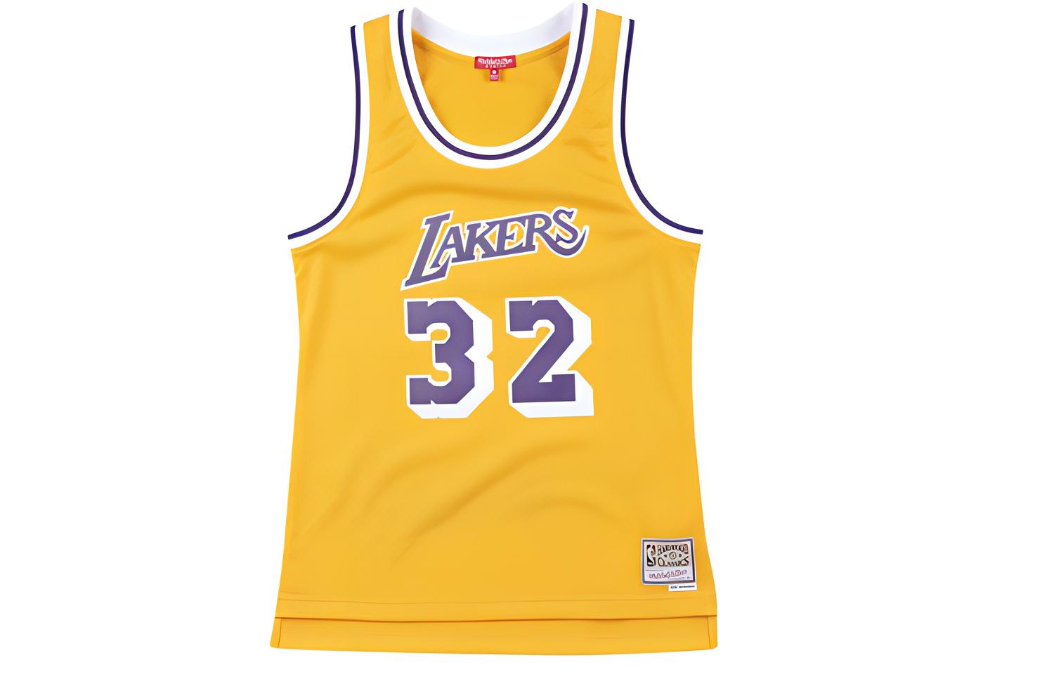 Mitchell Ness Basketball Jersey SW Fan Edition 84 95 Season, Lakers, Johnson Size 32, Home Women’s Yellow