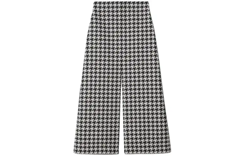 Burberry houndstooth-pattern gabardine cropped trousers