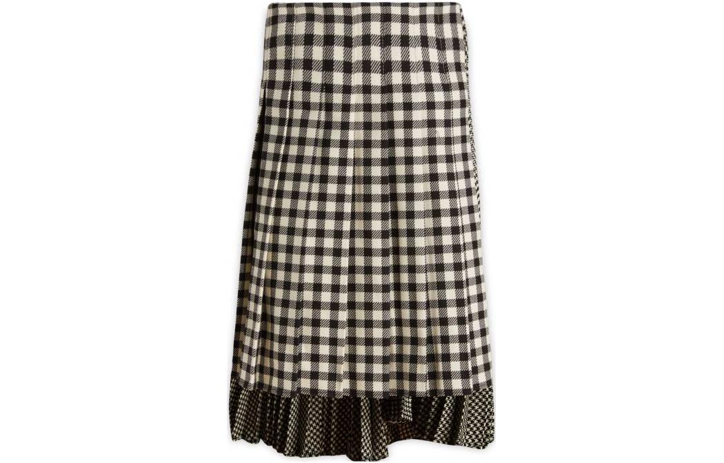 Christian DIOR Checked Midi Skirt