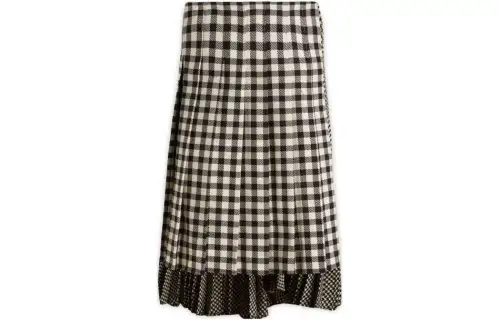 Christian DIOR Checked Midi Skirt