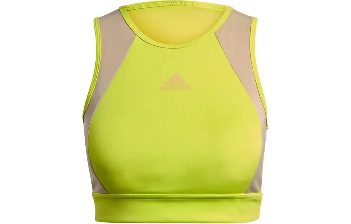 Adidas Sleeveless Sports Shirts Women's Neon Yellow Other