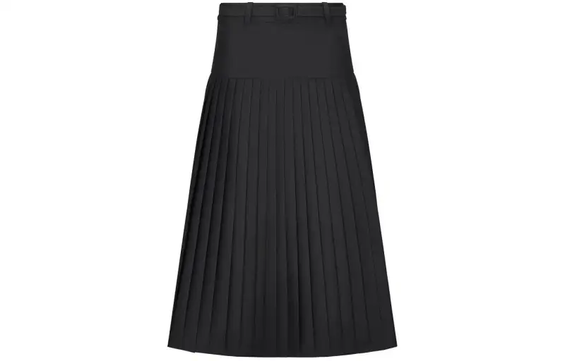 DIOR SS24 Casual Long Skirt Women's Black