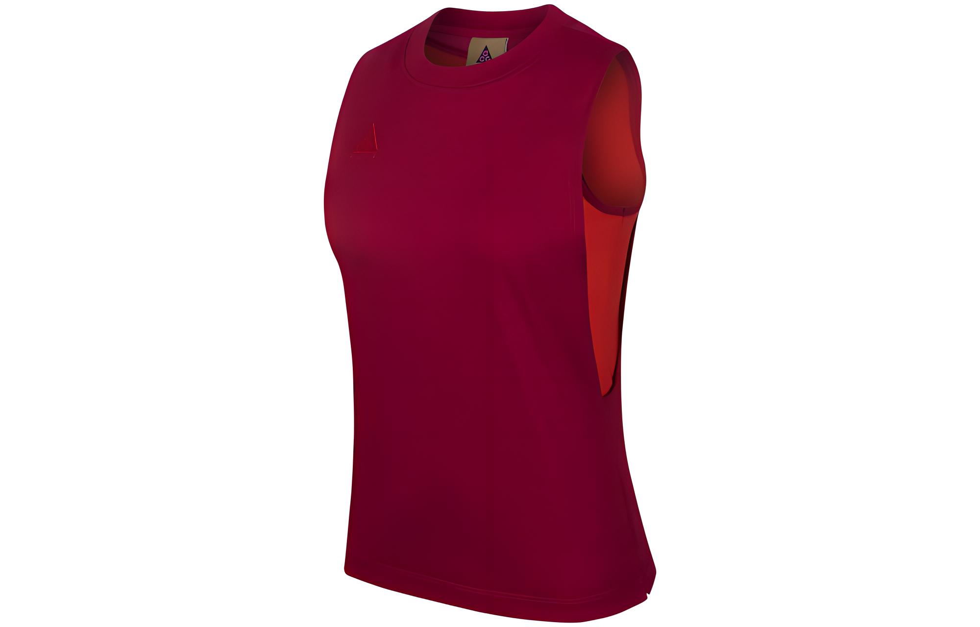 Nike ACG series color block casual sports vest suspenders women's style wine red