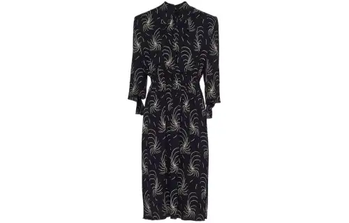 Prada Graphic-Printed Crepe Shirt Dress