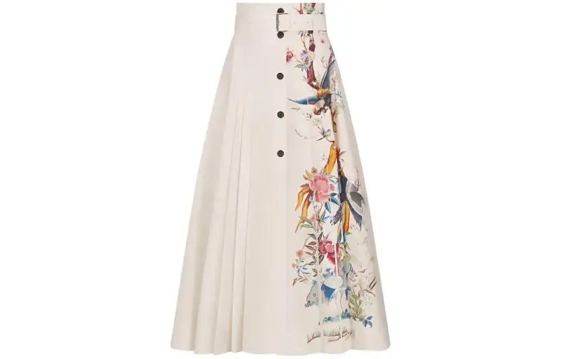 DIOR Casual Long Skirt Women's White