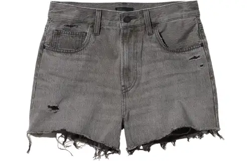 UNIQLO Denim Shorts Women's Lead Gray Thin Ripped Pants