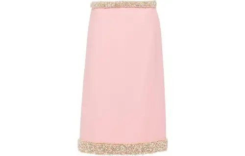 MIU MIU FW22 Casual Long Skirt Women's Rose Pink