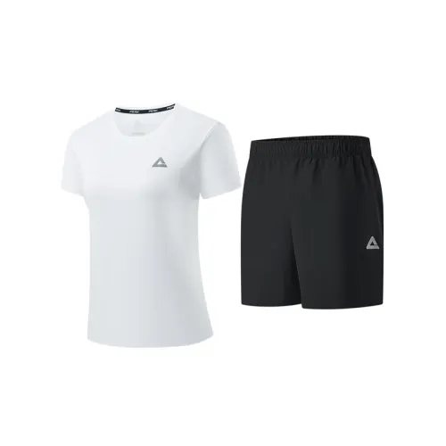 Peak Mass Running Series Sports Short Suit Summer Breathable Simple Versatile Running Suit Women's Dabai