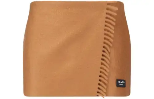 PRADA SS23 Casual Short Skirts Women's Brown