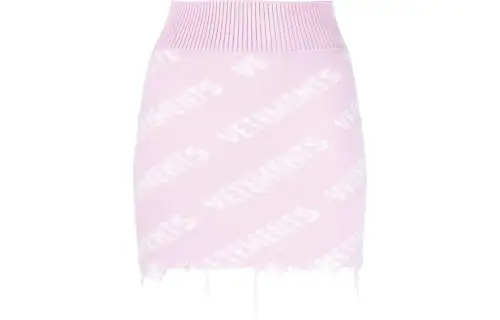 Vetements Knitted woolen mini-skirt, with your logo imprint