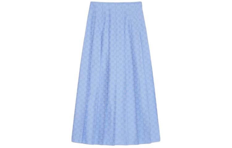GUCCI Gg Supreme Oxford Cotton Skirt
