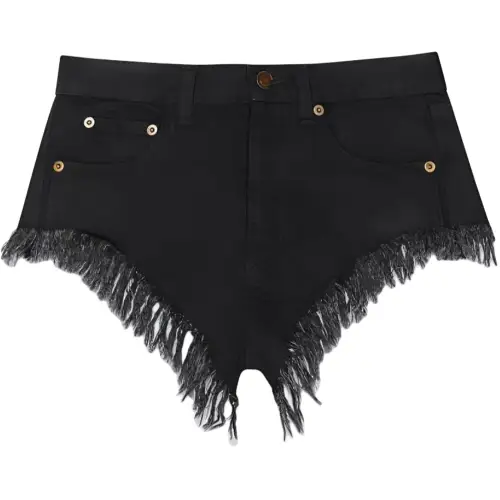 SAINT LAURENT Denim Shorts Women's Black