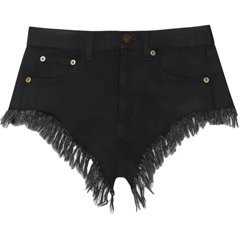 SAINT LAURENT Denim Shorts Women's Black
